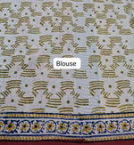 Classic Brown Mulmul Zari Cotton Saree blouse