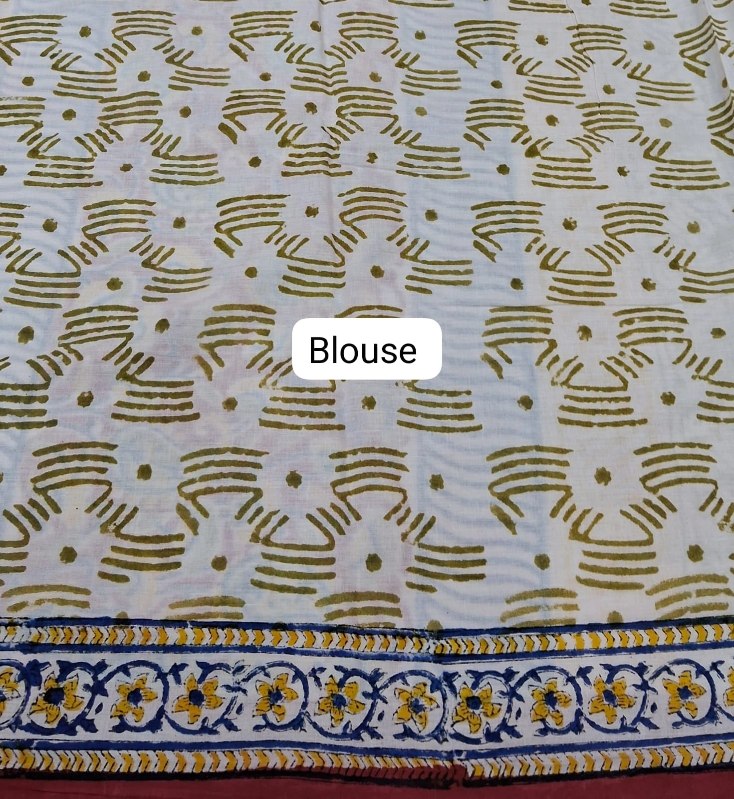 Classic Brown Mulmul Zari Cotton Saree blouse
