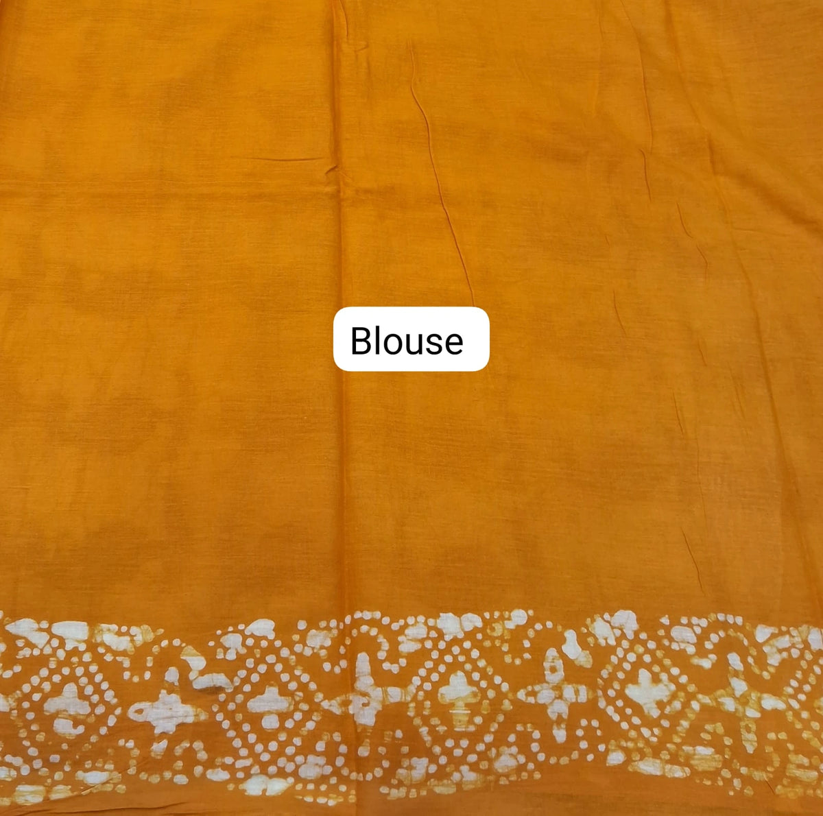 Yellow & White Mulmul Zari Cotton Saree Blouse