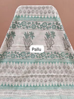 Handwoven White Mulmul Zari Cotton Saree Pallu