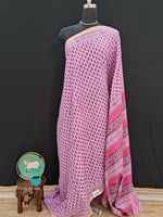 Melon Pink Mulmul Zari Cotton Saree