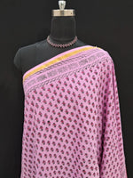 Melon Pink Mulmul Zari Cotton Saree 1