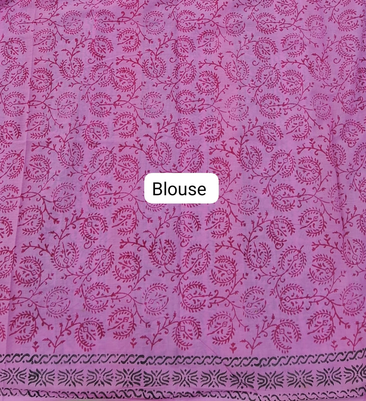 Melon Pink Mulmul Zari Cotton Saree Blouse