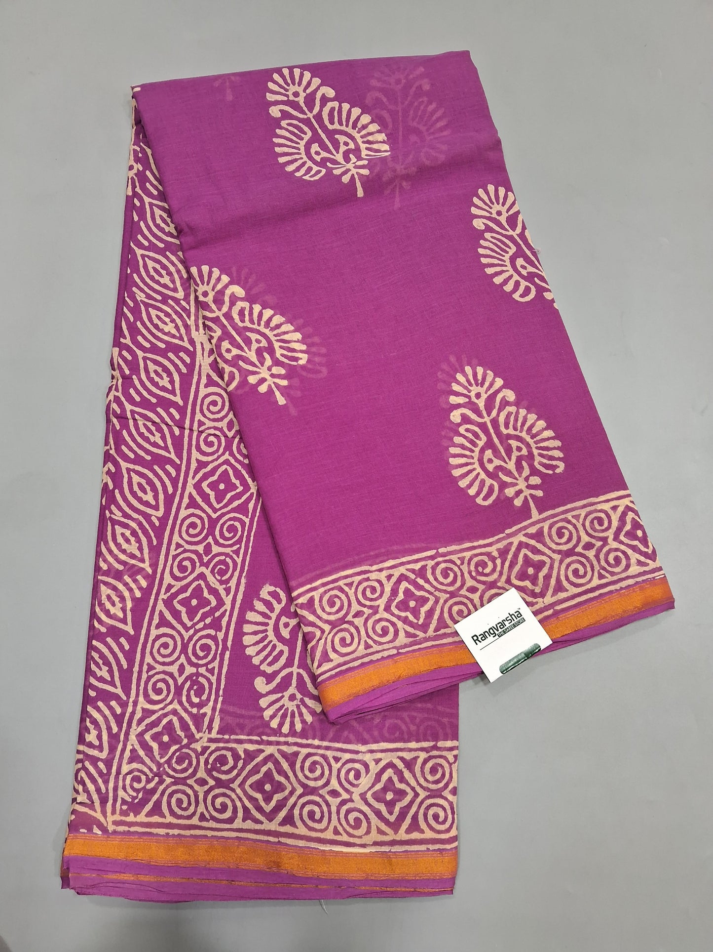 Raspberry Pink Mulmul Zari Cotton Saree 