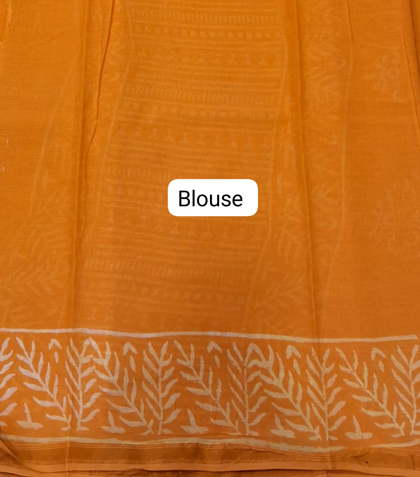 Mango Yellow Mulmul Zari Cotton Saree Blouse
