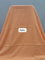 Peach Plain Mulmul Zari cotton saree pallu