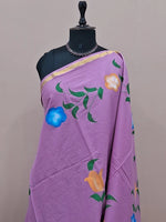 Raspberry Pink Mulmul Zari Cotton Saree 1