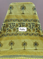 Light Yellow Mulmul Zari Cotton Saree pallu