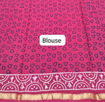 Pure Red Mulmul Zari Cotton Saree blouse