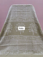 Sea Spray Green Mulmul Zari Cotton Saree pallu