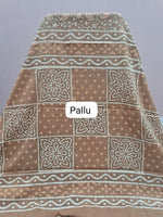 Brown Mulmul Zari Cotton Saree pallu