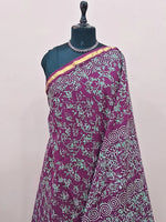 Wine Mulmul Zari Cotton Saree 1