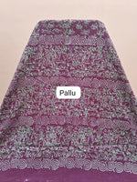 Wine Mulmul Zari Cotton Saree pallu