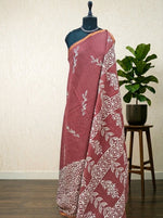 Chocolate Brown Mulmul Zari Cotton Saree