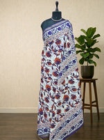 Light Blue Mulmul Zari Cotton Saree