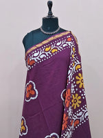 Maroon Mulmul Zari Cotton Saree 1