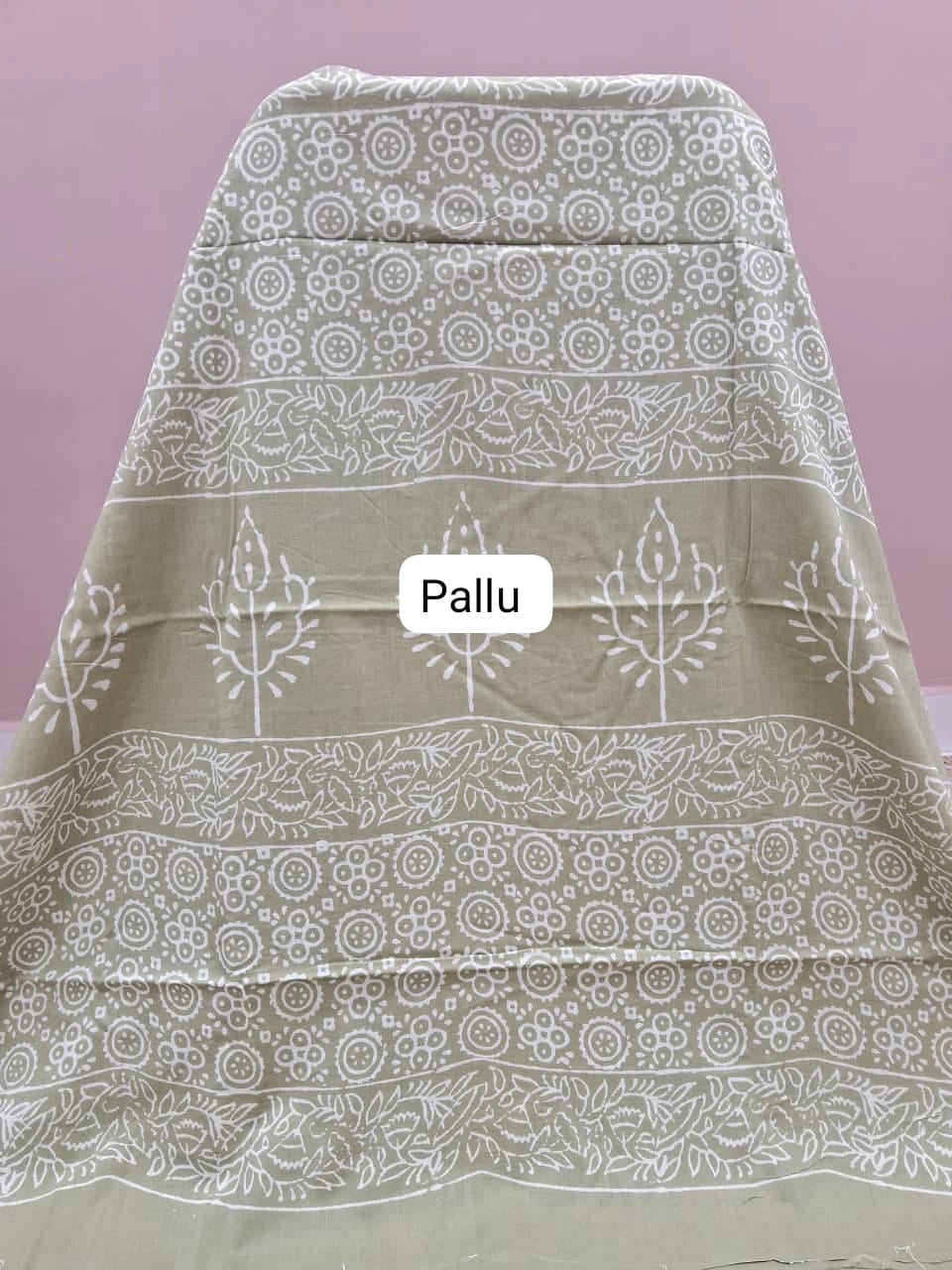 Sea Spray Green Mulmul Zari Cotton Saree pallu