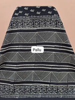 Black mulmul zari cotton saree pallu