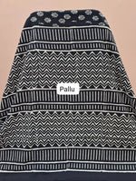 Black mulmul zari cotton saree pallu