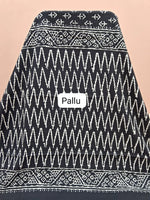 A striking black mulmul zari cotton saree pallu