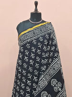 Black mulmul zari cotton saree  1