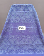 Lavender mulmul zari cotton saree pallu