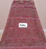 Red Mulmul Zari Cotton Saree Pallu
