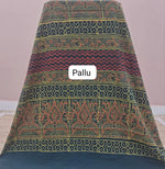 Bottle Green Mulmul Zari Cotton Saree Pallu