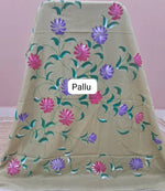 Pista Green Mulmul Zari Cotton Saree pallu