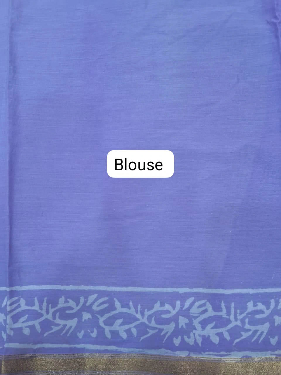 Lavender Mulmul Zari Cotton Saree Blouse