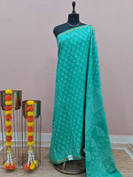 Aqua Green Mulmul Zari Cotton Saree