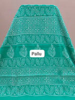 Aqua Green Mulmul Zari Cotton Saree Pallu